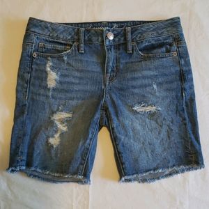 American Eagle Distressed Cut Off Jean Shorts
